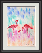 Load image into Gallery viewer, Flamingo Family PRINT