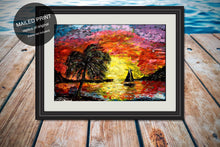 Load image into Gallery viewer, Sunset Sailboat PRINT