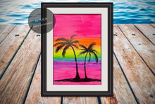 Load image into Gallery viewer, Sunset Neon Palms Replica
