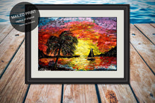 Load image into Gallery viewer, Sunset Sailboat PRINT

